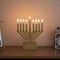 Vintiquewise Wall Mount 9-Branch Hanukkah Menorah with LED Candles Illuminated Display Contemporary Decorative Accent Judaica Centerpiece and Meaningful Gift for Hanukkah Celebrations